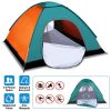 3/4 Man Waterproof Camping Tent Instant Pop Up Dome Tent w/Mosquito Net Doors Bags