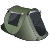 3-4 Person Pop Up Tent Automatic Setup Camping Tent Waterproof Instant Setup Tent with 2 Mosquito Net Windows Carrying Bag for Hiking Climbing Adventu